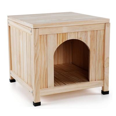 China Breathable Indoor Kennel High Quality Wooden Cage For Cats With Removable Floor for sale