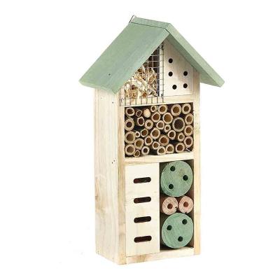 China Breathable Wooden Insect Bee House Natural Wooden Insect Hotel for sale