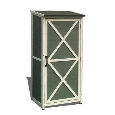 China Wholesale Easily Assembled Outdoor Wooden Tool Storage Shed Garden Tool Organizer Box for sale