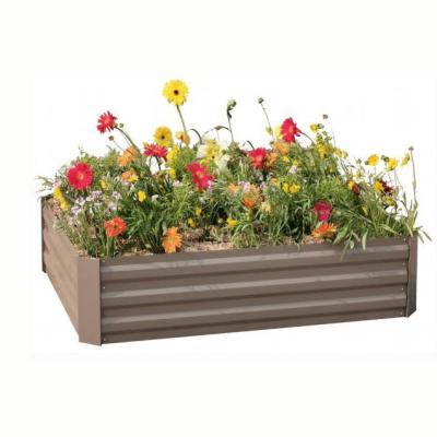 China Easily Assembled Square Raised Garden Bed Outdoor Garden Bed Planter Box Large Metal Sale For Vegetables for sale