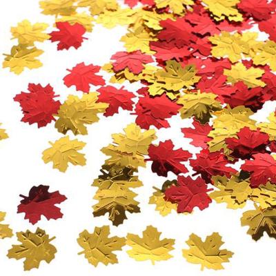 China Halloween Festival Decoration Maple Leaf Props Night Party Table Scatter Decoration Halloween Confetti for sale