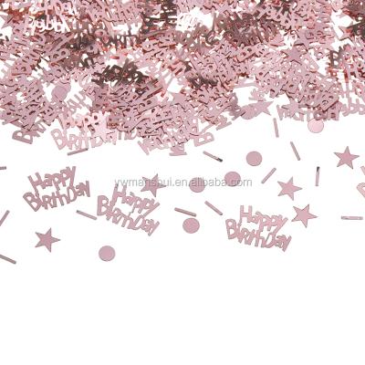 China Star Dot Strip Table Sequin Birthday Confetti or Rose Gold Metallic Foil Glitter Happy Birthday Confetti Birthday Decoration 3# for sale