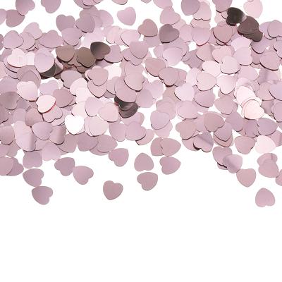 China Rose Gold Glitter Confetti Waterproof Valentine Day Party Wedding Craft Heart Shaped Confetti for sale