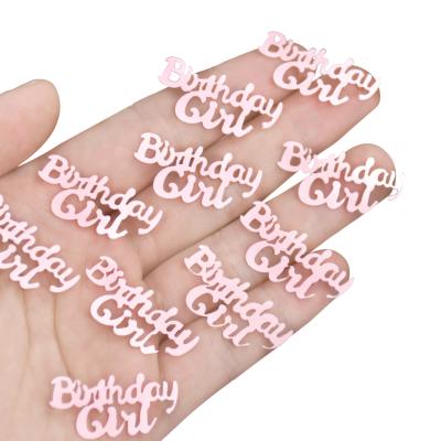 China Waterproof Pink Birthday Girl Confetti Baby Party Decorations Baby Shower Decorations Birthday Supplies for sale