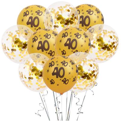 China Fashional 18th 21st 30th Fortieth Fiftieth Sixtieth Happy Birthday Party Decoration Balloon Printed 2021 Latex Balloon for sale