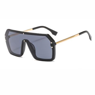 China 10 Years Experience NIWOTA 6998 Full Frame Fashion River Sunglass 2021 Metal Rivet Legs One Piece Men Sunglasses for sale