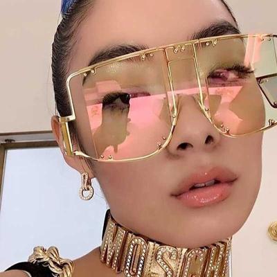 China 10 Years Experience NIWOTA 800 Brand Design Metal Rivet Men Oversized Square Sunglasses 2021 Wome for sale