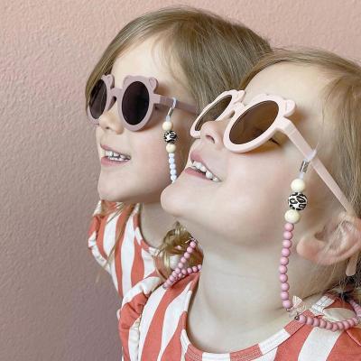 China 10 Years Experience NIWOTA TWO BEAR Fashion Children Glasses Luxury Round Boy Girl Sunglasses for sale