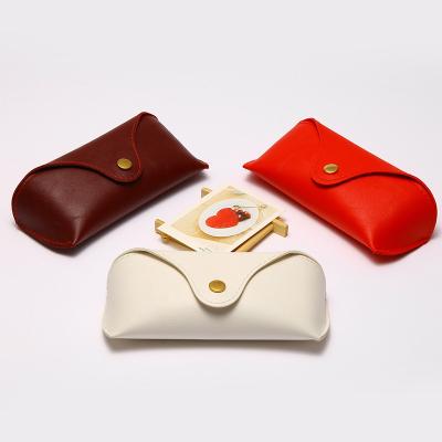 China Eco-friendly Retro Classic Snap Design Design Pu Leather Sunglasses Case for sale