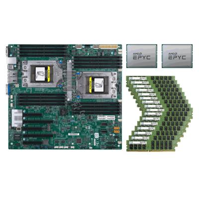 China H11DSi Server Motherboard 1* H11DSi+ 2*AMD EPYC 7601 +2*Cooled Heatsink 2U+ 16 16gb *Memory for sale