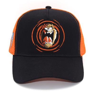 China COMMON OEM Custom Design Your Own Logo Trucker Baseball Cap Cotton 5 Panel Mesh Snap Back Men 5 3D Embroidered Patch Trucker Bulk Hat for sale