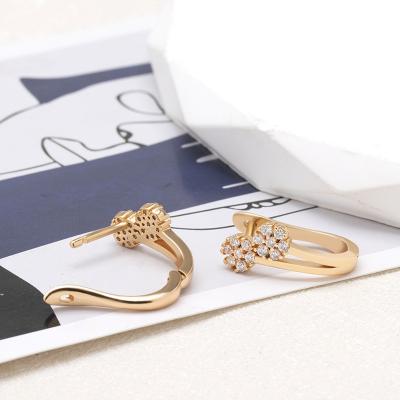 China Fashionable Designer Jewelry Manufacturer Women 18k Gold Plated Earrings Zircon Earring Accessories for sale