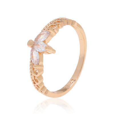 China Other minimalist design fashion ring joyas Para mujeres cheap zircon inlaid jewelry gold plated ring for sale