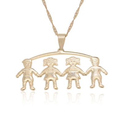 China FASHIONABLE Design Children's Fashion Jewelry Necklace Miner Brass Jewelry Personality Gold Plated Necklace for sale