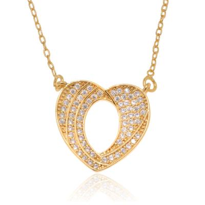 China Trendy High Quality Heart Shaped Ladies Miner Necklace Design Fashion Jewelry Luxury Necklace for sale