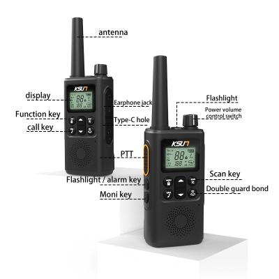 China PMR FRS Mini Portable Two Way Radio Long Range Waterproof Walkie Talkies Phone Professional Weather Forecast Walkie Talkie 1.28 Inch for sale