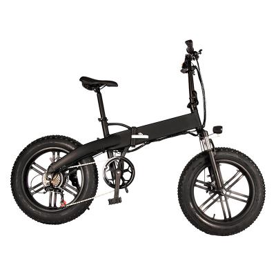 China Hot Sale 20 Inch 48V 301-500w Aluminum Alloy e Bike 7 Speed ​​Standard Fat Tire Foldable Fat Dirt Electric Bike for sale