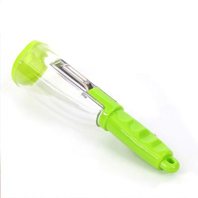 China Viable Cheap Household Multifunctional Fruit Peeler Carrot Apple Potato Peeler With Container for sale