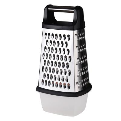 China 9 Inch Sustainable 4 Sided Multifunctional Vegetable Cutter Kitchen Tools Stainless Steel Carrot Potato Cheese Vegetable Grater for sale