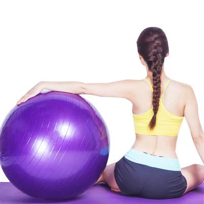 China Custom Logo Yoga Ball Balance PVC Yoga Ball Gym Exercise Eco Friendly Home Fashion Exercise 2021 New for sale