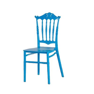 China Modern design outdoor stackable dining garden restaurant armless back stackable pp plastic wedding chair for sale