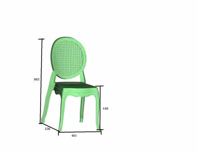 China Plastic dinng chair indoor& Factory New Design Outdoor Monoblock PP Outdoor Stackable Plastic Wedding Event Dining Chair for sale