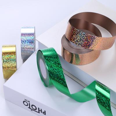 China Factory Competitive Price PP Holographic 2022 Color Ribbon For Christmas Gift Wrap Decoration for sale