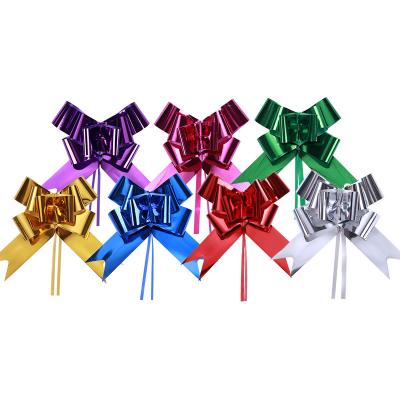 China Wholesale Metallic Butterfly Ribbon Pull Bow for Christmas Gift Wrapping Wrapping Decoration for sale