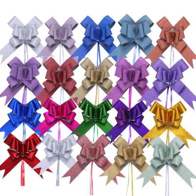 China High Quality Glitter Wholesale Glitter Ribbon Pull Bows For Gift Box Wrapping Present Wrapping for sale