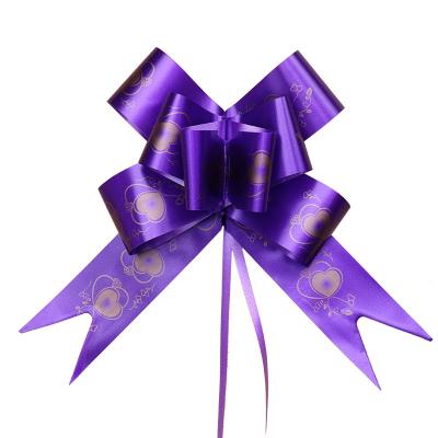 China Printed Design Printed Design PP Butterfly Ribbon Pull Bow Birthday Party Wedding Car Decoration Gift Ribbon Bow for sale