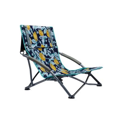 China Stainless Steel Low Modern Outdoor Recliner Seat Folding Portable Backpack Beach Chair for sale