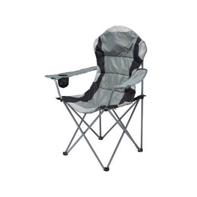 China Modern Outdoor Furniture Metal Picnic Folding Camping Garden Chair With Armrest Cup Phone Holder for sale