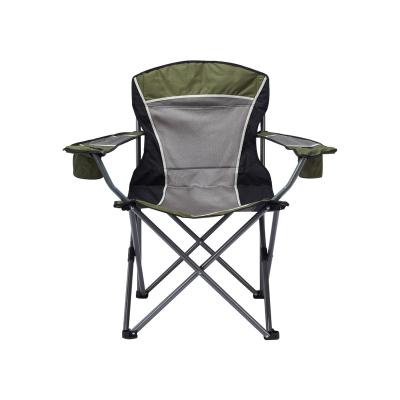 China Modern Portable Folding Camping Chair For Adults With Carry Bag Padded Fabric Seat, Hard Armrest, Side Cup-support for sale