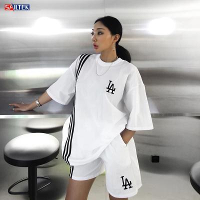 China 2021 Cotton Women Anti-static High Quality Custom Comfortable Oversized Clothing Two-Piece Set for sale