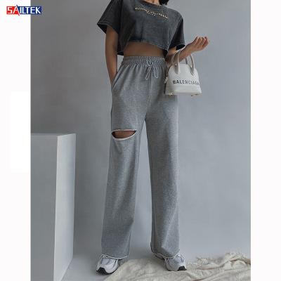 China 2021 high quality custom logo cotton anti-static comfortable pants long jogging pants for women for sale