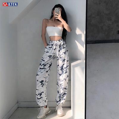 China 2020 Women's High Quality Custom Made Available Jogger Anti-Static Cargo Tie Dye Cotton Harem Tie Dye Comfortable Sweatpants for sale