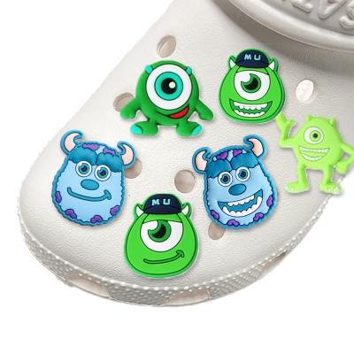 China Factory Wholesale Croc Charms Monsters, Inc Shoe Charm Shoe Button For Kids DIY Gifts Soft PVC Shoe Charm For Hinder Charms for sale