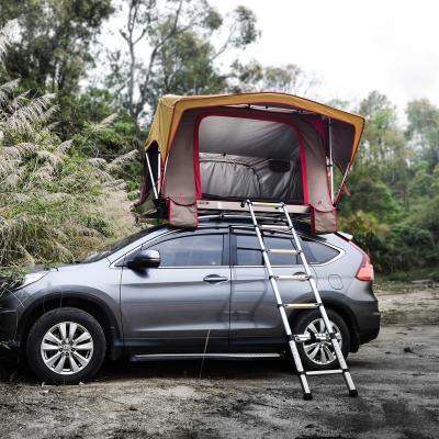 China 2021 Aluminum Automatic Roof Top Camping Tent Straight Tying Type For Car 2 Person Jeep Roof Top Tent Roof Top for sale