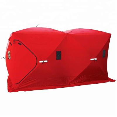 China Shanty Bag Automatic Ice Fishing Tent Portable Waterproof Ice Shelter and Ice Anchors for sale