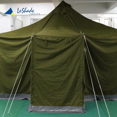 China Stake type tent tube made in china waterproof and flame retardant military cradle tent sale 4.8x4.8m for sale