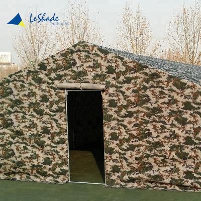 China Straight Bracing Type Customized Leshade 20 Person Army Surplus Military Tents Waterproof for sale