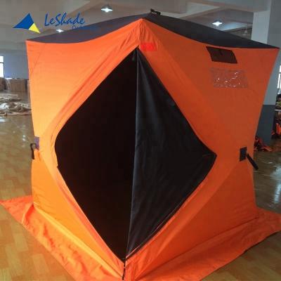 China Customized Outdoor Cold Pop Up Stand Leshade Family Event Tent Winter Pop Up Ice Fishing Cube Tent for sale