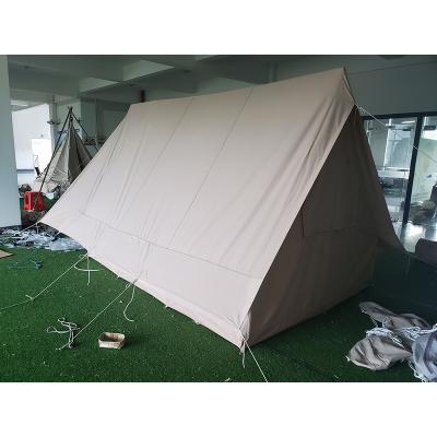 China Straight Bracing Type Manufacturer Export Canvas Waterproof Outdoor Scout Tent No PU Coating for sale