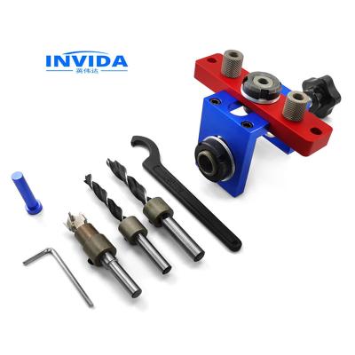 China High Efficiency IVD-1001 3 in 1 Woodworking Woodworking Hole Punch Positioner Guide Finger Hole Drill Marker Carpentry Positioner for sale