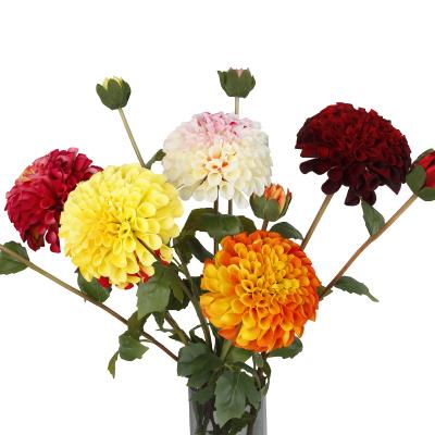 China Dahlia Flowers Artificial Chrysanthemum Silk home flowers newcomer to wedding home decoration for sale