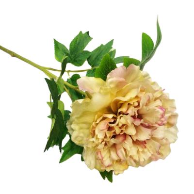 China Single Stem Peony Flower Wholesale Classic Hot Silk Flower Factory Sales Simulation For Home Decoration for sale