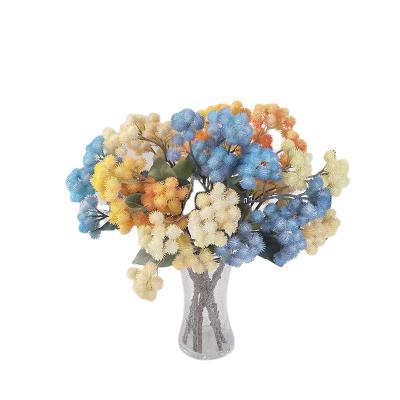 China Young manufacturers selling 5 fork chestnut simulation flower European contracted household living room ornament artificial flowers for sale