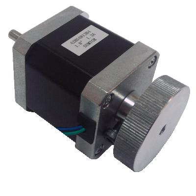 China 42HS4813+SL 48mm Hand Wheel 1.3A Stepper Motor NEMA 17 With Double Shaft 42HS4813+SL for sale