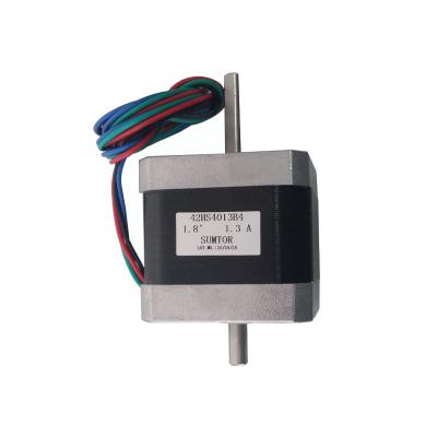 China 42HS4013B4 4 Lead NEMA 17 Stepper Motor 42 Motor 42BYGH 1.3A Hybrid Dual Shaft 42HS4013B4 Stepper Motor for sale