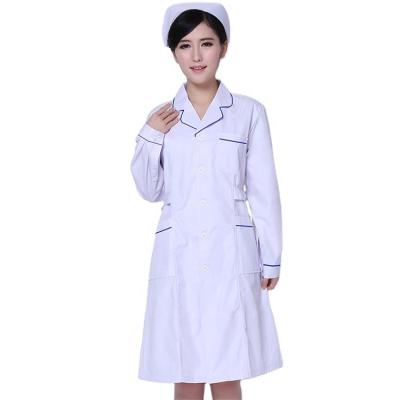 China Custom Hospital Summer Scrubs Set Hospital Uniform For Female Hospital Caregivers Design Dress Nurse White Uniform for sale